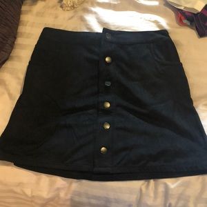 Black Suede Skirt